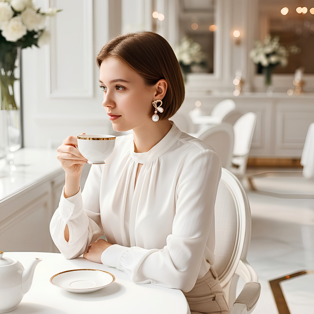 Papillon Aura Freshwater Pearl Earrings パピヨン・オーラ 淡水パール ピアス