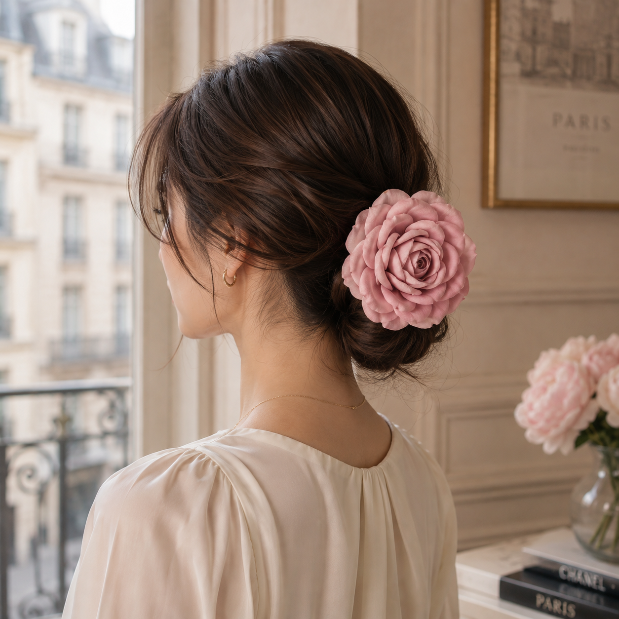 【数量限定】THE ROSA & Butterfly Set｜ローズヘアクリップ＆バタフライボタンカバー