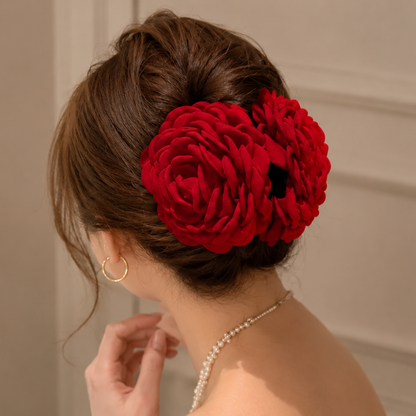 【数量限定SET】THE ROSA × Camellia Button Cover｜ローズヘアクリップ＆カメリアボタンカバー