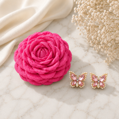 【数量限定】THE ROSA & Butterfly Set｜ローズヘアクリップ＆バタフライボタンカバー
