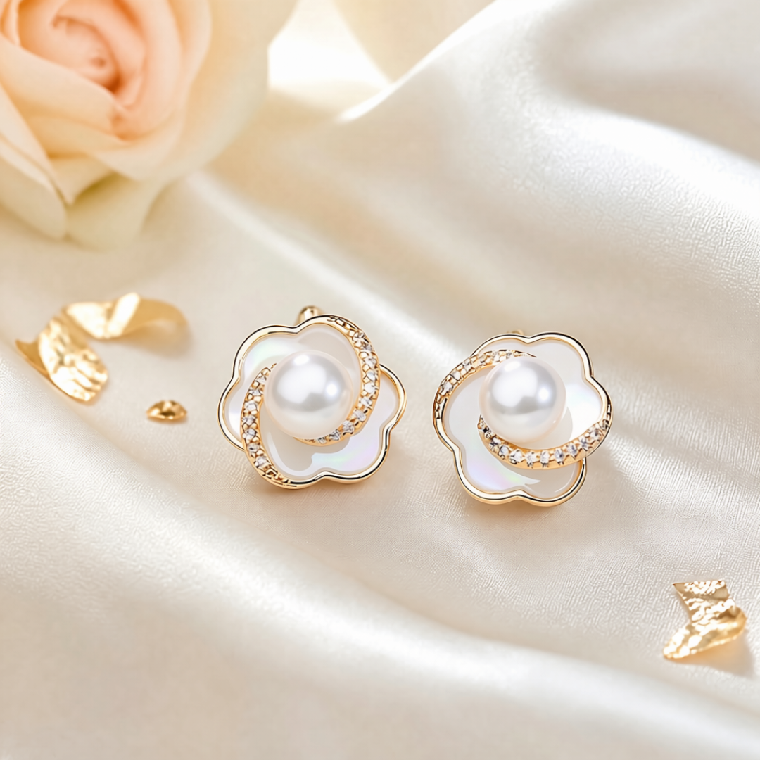 【数量限定セット】THE ROSA Pearl Gift Set｜ローズ ヘアクリップ＆パールピアス