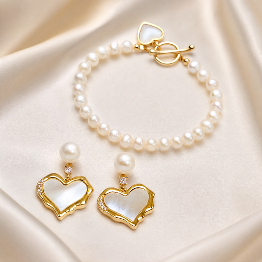 Heart Pearl Jewelry Set｜ハート パール ジュエリーセット